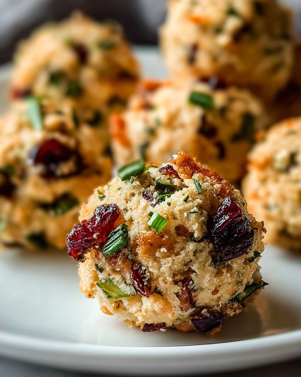 Cranberry Turkey Stuffing Balls (Baked or Air-Fried) Recipe