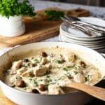 Healthy Turkey Stroganoff with Baby Button Mushrooms Recipe