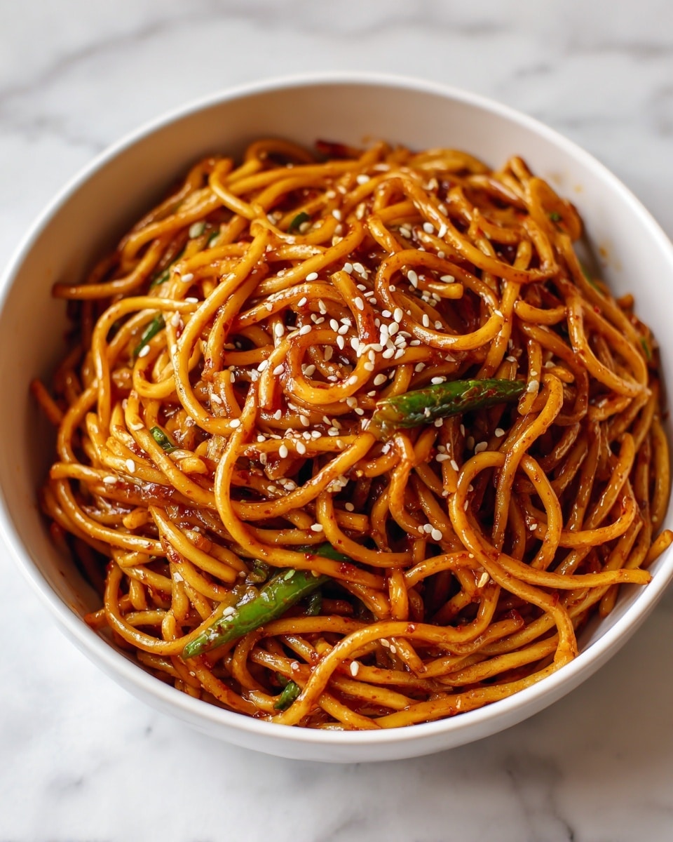 Spicy Garlic Chili Oil Udon Noodles Recipe