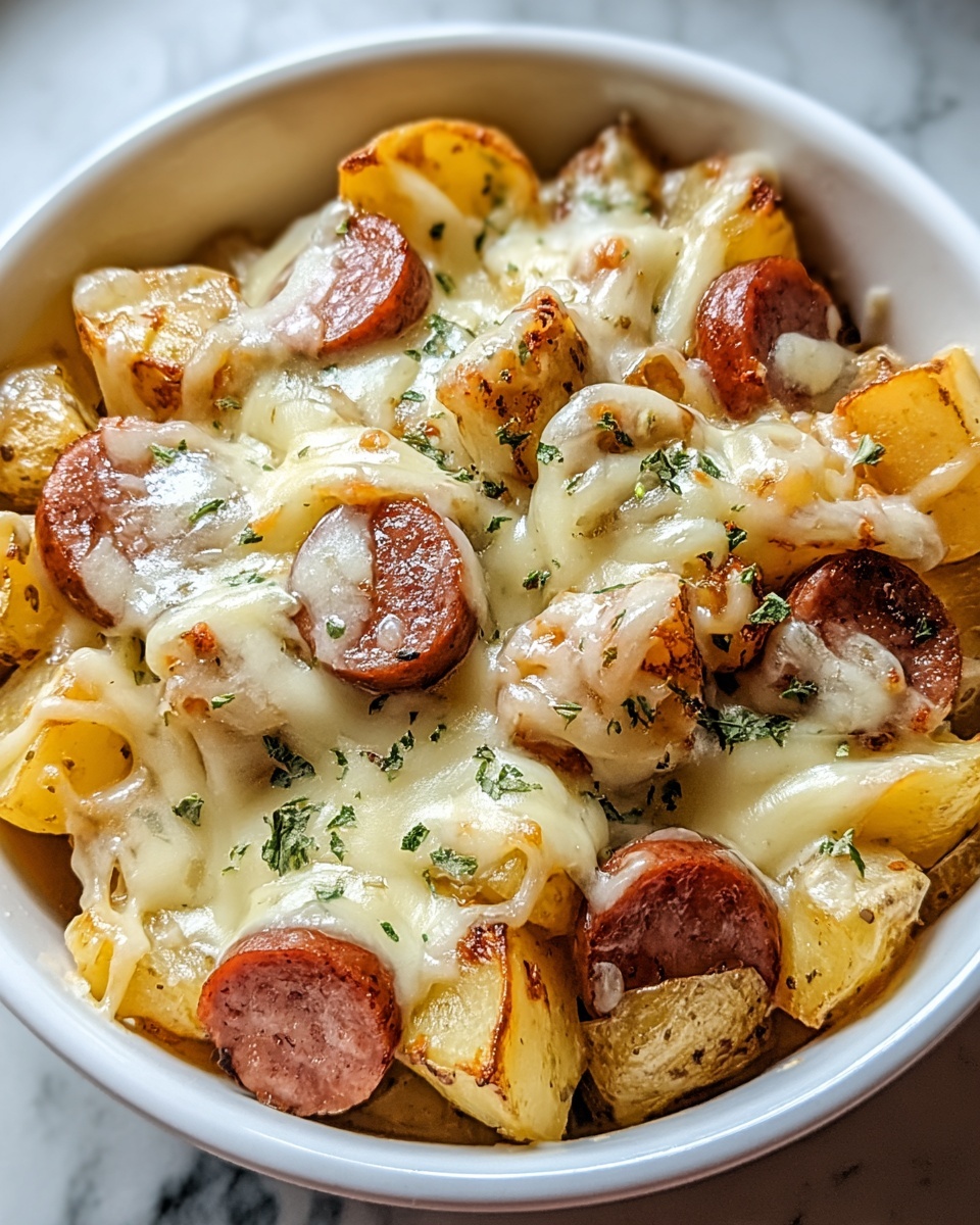 Cheesy Ranch Potatoes with Smoked Sausage Recipe