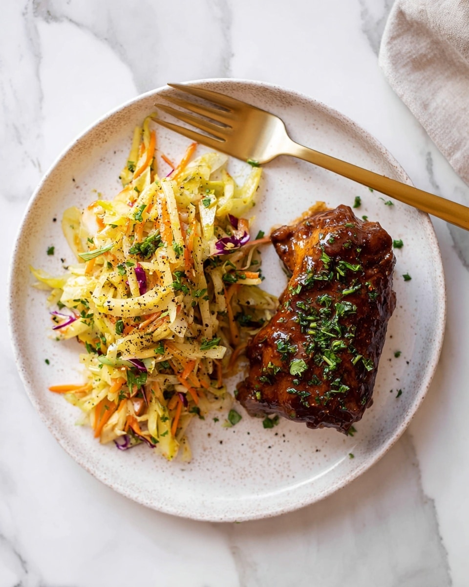 Sticky Apple Cider Chicken with Autumn Slaw Recipe