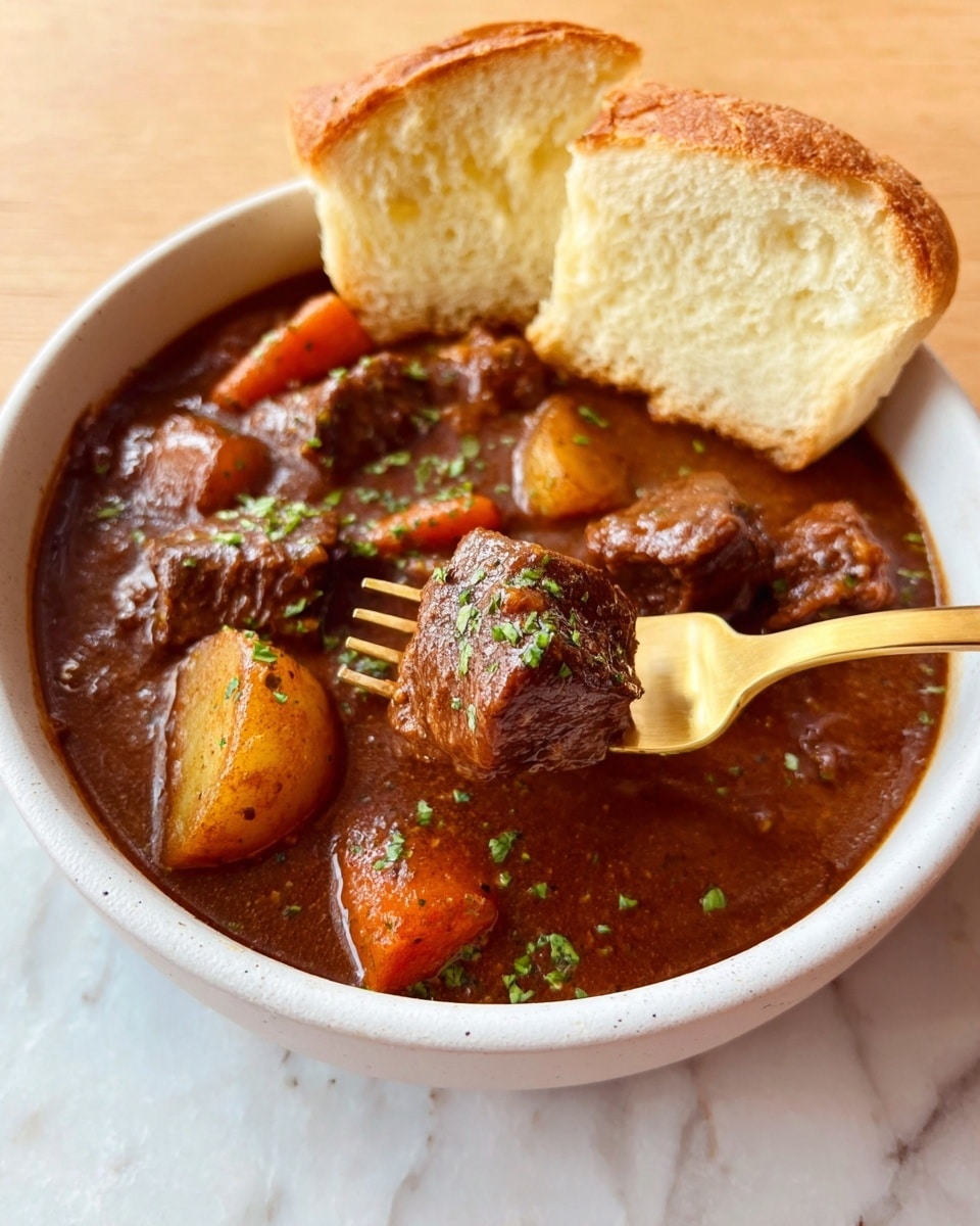 Hearty Beef Stew with Carrots, Potatoes, and Red Wine Recipe