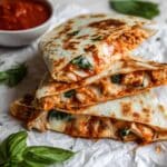 Italian Quesadillas with Chicken, Basil, and Mozzarella Recipe 7 Italian Quesadillas with Chicken, Basil, and Mozzarella Recipe