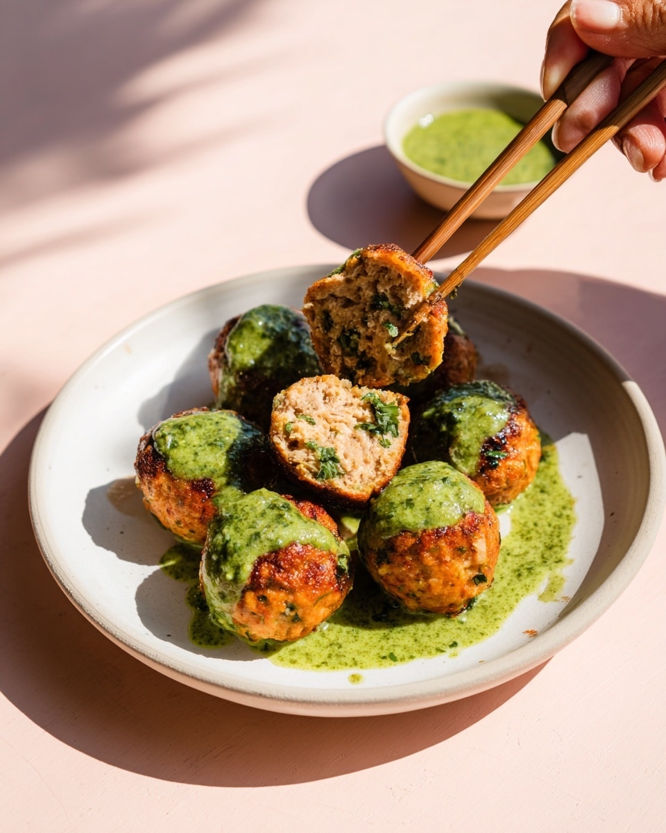 Baked Salmon Meatballs with Avocado Green Goddess Sauce (Paleo, Whole30, AIP & Keto) Recipe 6 Baked Salmon Meatballs with Avocado Green Goddess Sauce (Paleo, Whole30, AIP & Keto) Recipe - Recipe Image