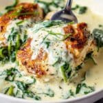 Chicken Florentine with Creamy Spinach and White Wine Sauce Recipe