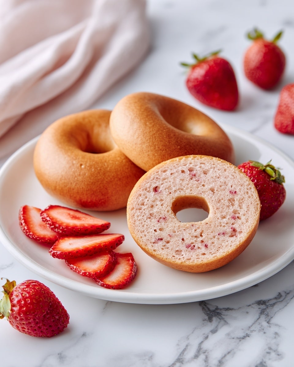 Strawberry Cottage Cheese Bagels Recipe 6 Strawberry Cottage Cheese Bagels Recipe - Recipe Image