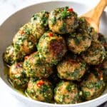 Ground Turkey Meatballs with Fresh Herbs and Parmesan Recipe