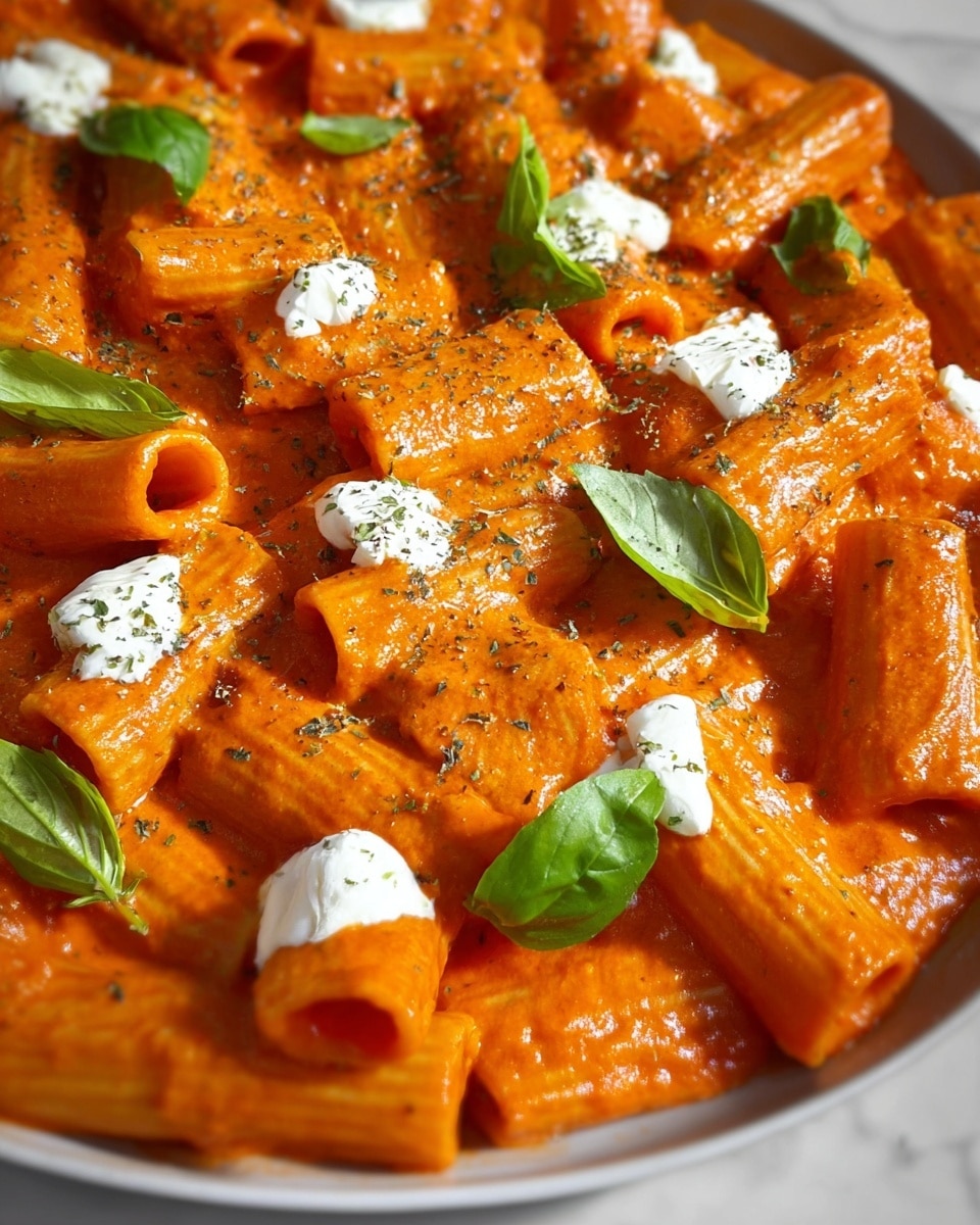 Creamy Rigatoni with Tomato Sauce Recipe