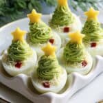 Christmas Tree Deviled Eggs with Avocado Recipe