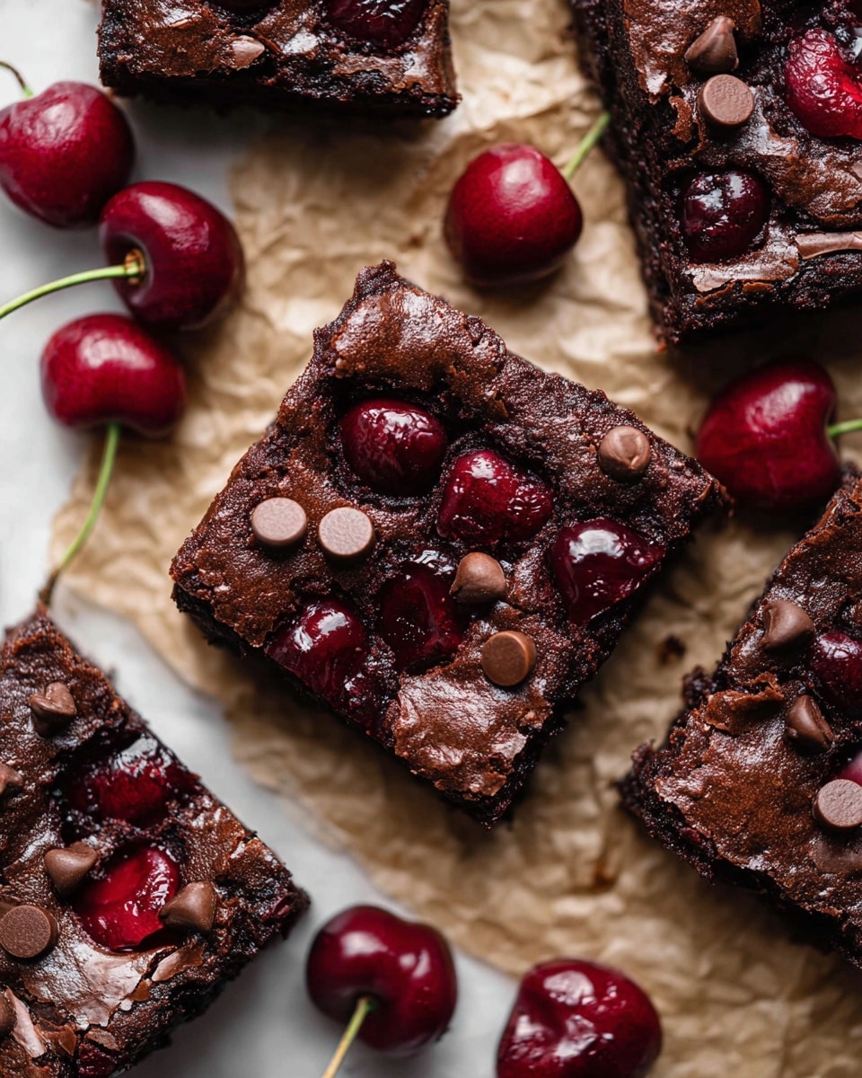 Roasted Chocolate Cherry Brownies Recipe