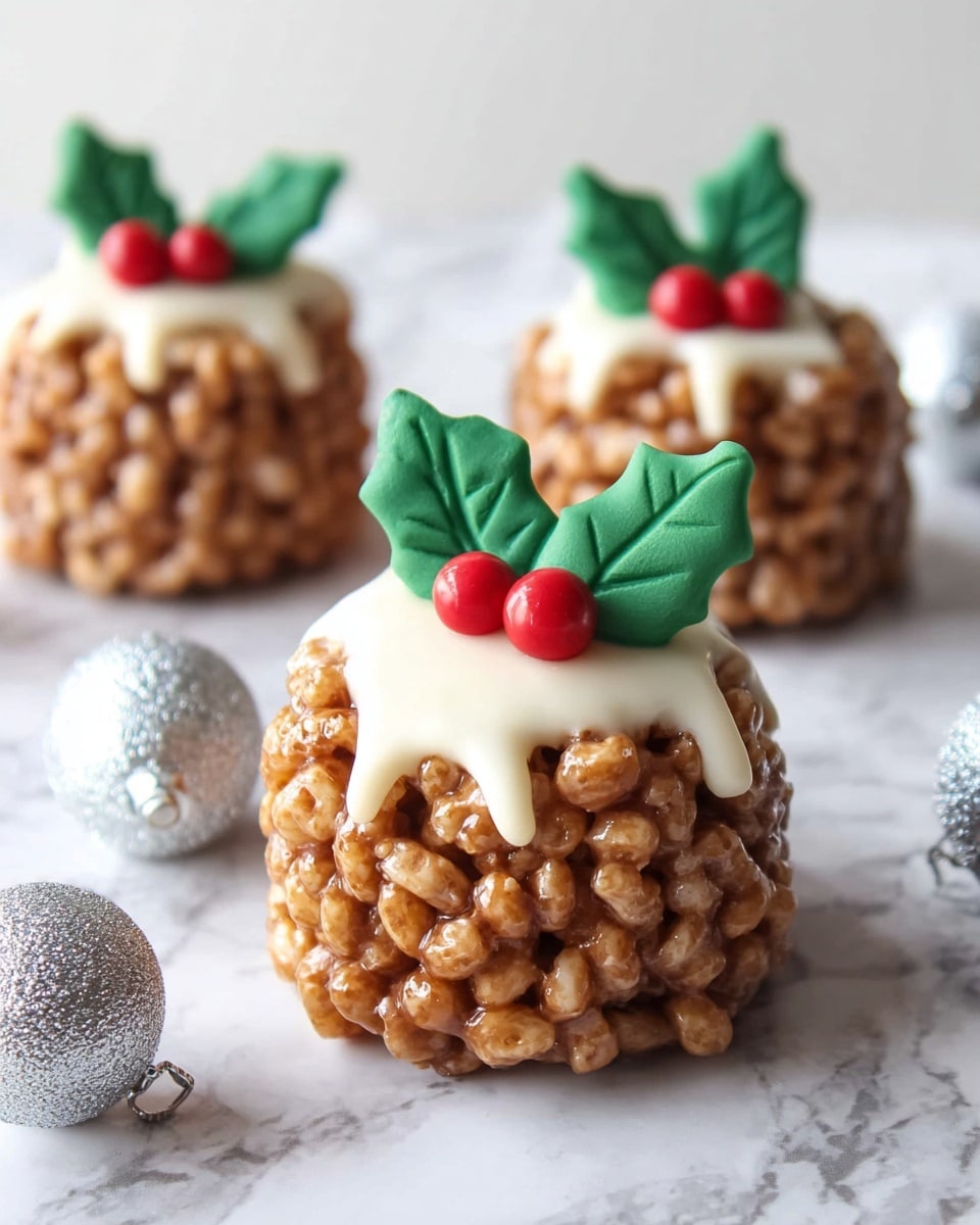 Rice Krispie Christmas Puddings Recipe