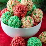 Christmas Rice Krispie Treat Bites Recipe