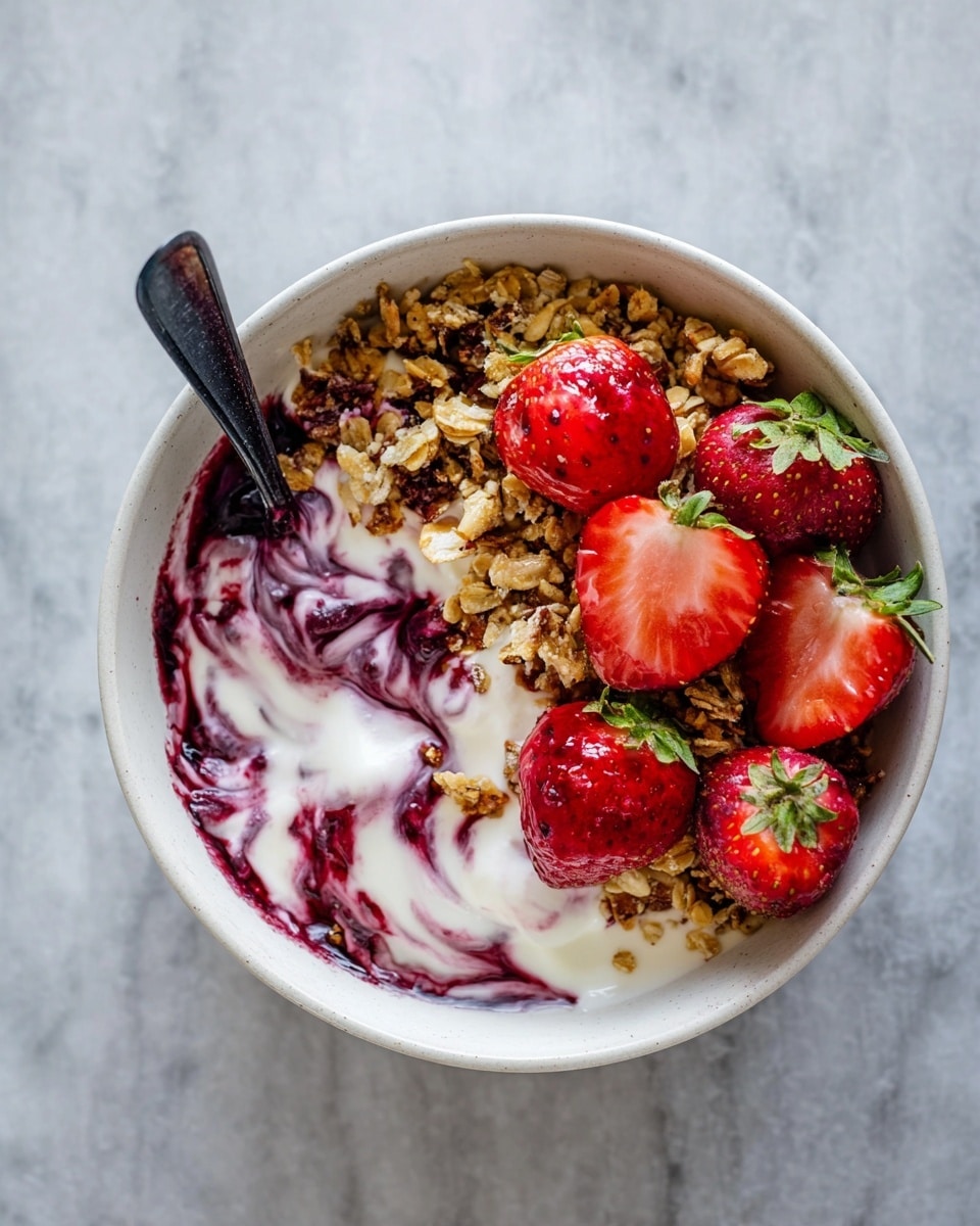 Granola & Yogurt Bowl with Fresh Fruits and Nuts Recipe