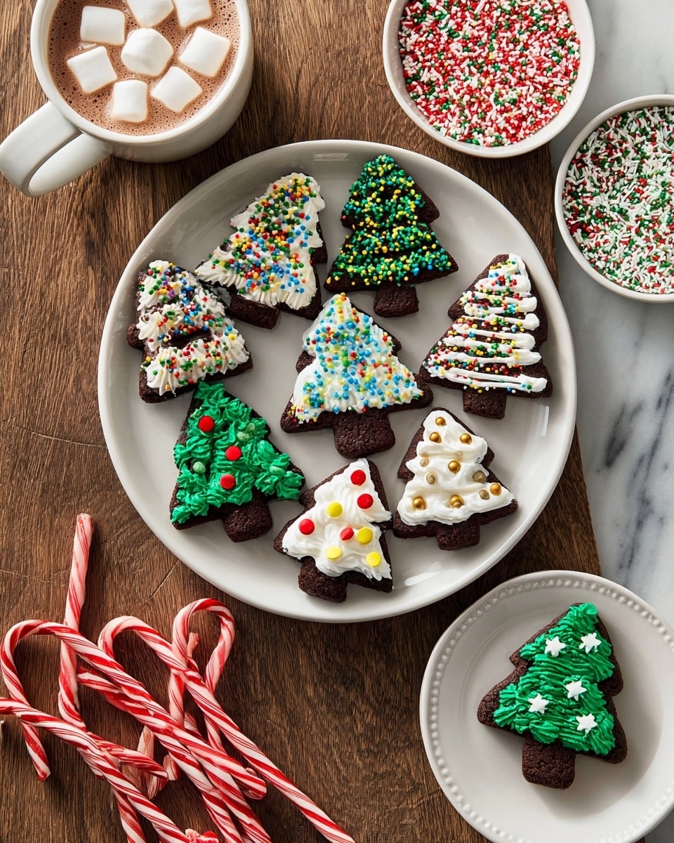 Christmas Brownie Shapes with Festive Buttercream Frosting Recipe