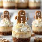 Mini Gingerbread Cheesecake Cupcakes with Spiced Whipped Cream Recipe