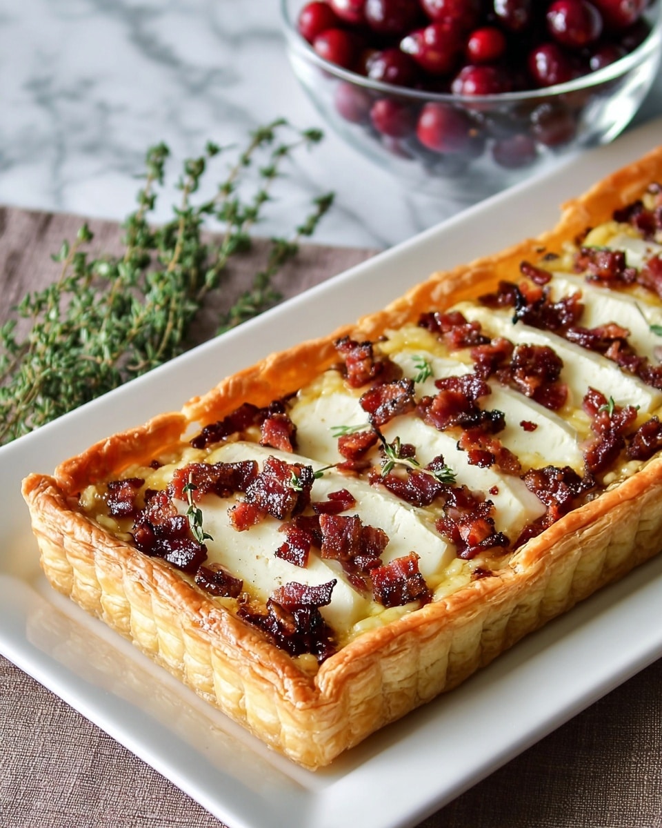 Cranberry Brie Tart with Pancetta & Thyme Recipe