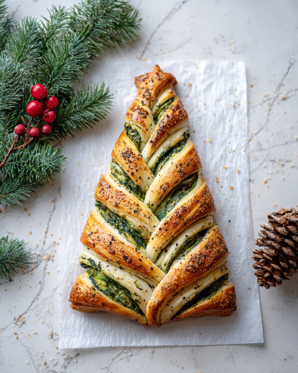 Christmas Tree Spinach Dip Breadsticks Recipe