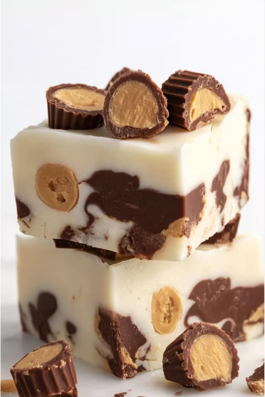 Moose Tracks Fudge with Peanut Butter Cups Recipe