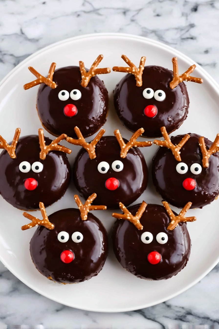 Chocolate Frosted Reindeer Donuts Recipe