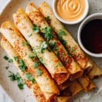 Baked Chicken Taquitos with Sriracha Cream Recipe