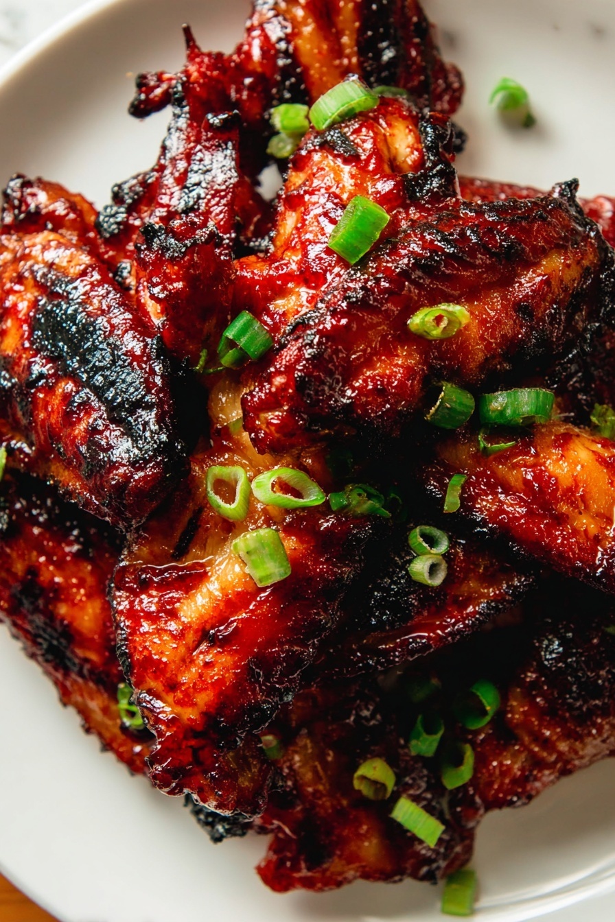The image shows a white plate filled with several pieces of reddish-brown grilled meat with visible dark char marks, giving a shiny glazed look. There are many layers of thick, unevenly shaped meat piled on top of each other, covering the whole plate. A pair of light wooden chopsticks held by a woman's hand is picking up one piece near the center of the plate. The white plate is set on a round wooden board, placed on a white marbled textured surface. Below the plate, part of a white bowl filled with white rice is visible. Photo taken with an iphone --ar 2:3 --v 7 - Chinese BBQ Pork, Char Siu, Chinese BBQ Pork Recipe, Chinese roasted pork, Cantonese BBQ pork