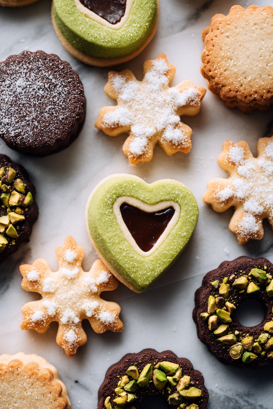 Chocolate Matcha Butter Cookies Recipe