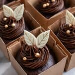 Autumn Chocolate Cupcakes with Gold Decorations Recipe