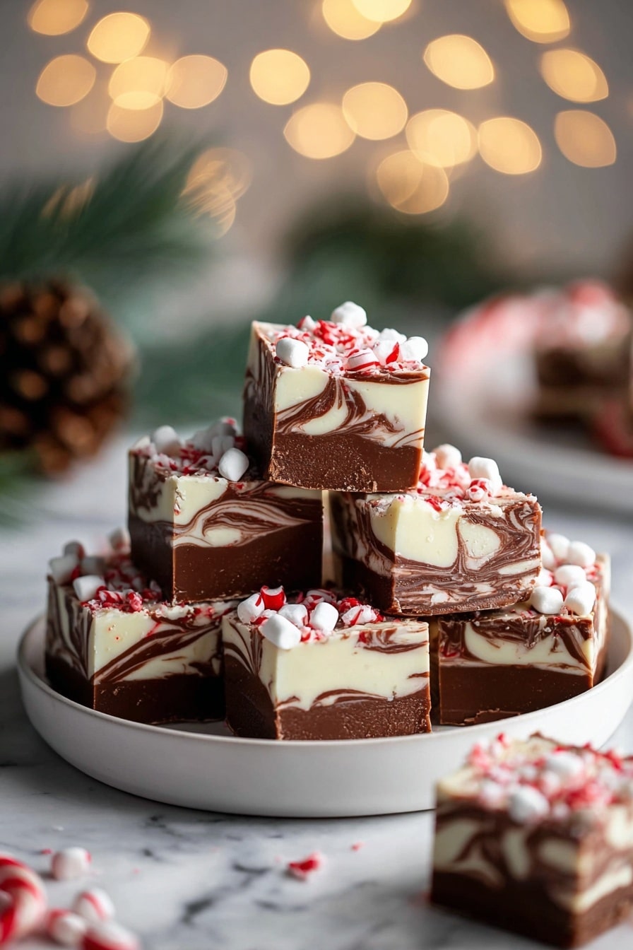 Peppermint Swirl Chocolate Fudge Recipe