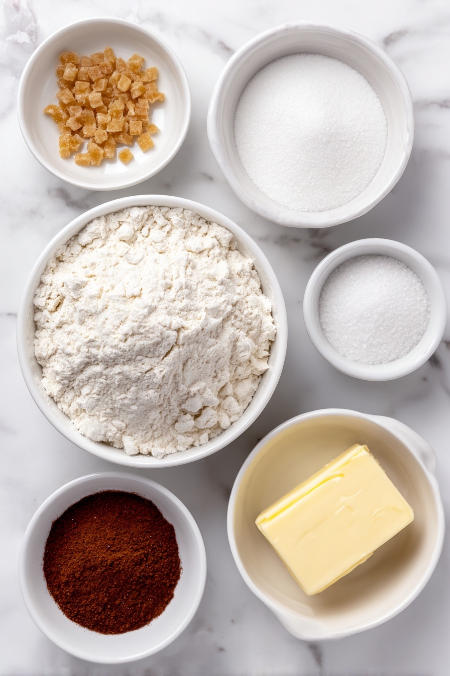 Cinnamon Sugar Pretzel Bites Recipe 7 Flat lay of a small mound of white all-purpose flour, a small white bowl filled with warm water, a few granules of golden brown sugar scattered beside a packet of active dry yeast granules, a small white bowl with fine white salt, a white ceramic bowl holding a pure white powder of baking soda, a small white bowl with ground cinnamon mixed with granulated white sugar, a small white bowl containing melted golden butter, placed on a clean white marble surface, soft natural light, photo taken with an iPhone, professional food photography style, fresh ingredients, white ceramic bowls, no bottles, no duplicates, no utensils, no packaging --ar 2:3 --v 7 --p m7354615311229779997 - Cinnamon Sugar Pretzel Bites, Cinnamon Sugar Pretzel Snacks, Easy Cinnamon Pretzel Bites, Soft Cinnamon Sugar Bites, Quick Cinnamon Pretzels