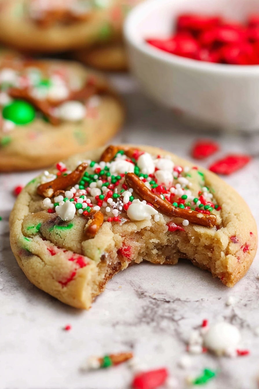 Christmas Cookie Recipe with M&M's and Pretzels Recipe