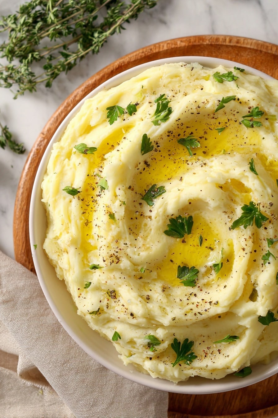 Garlic Herb Mashed Potatoes Recipe