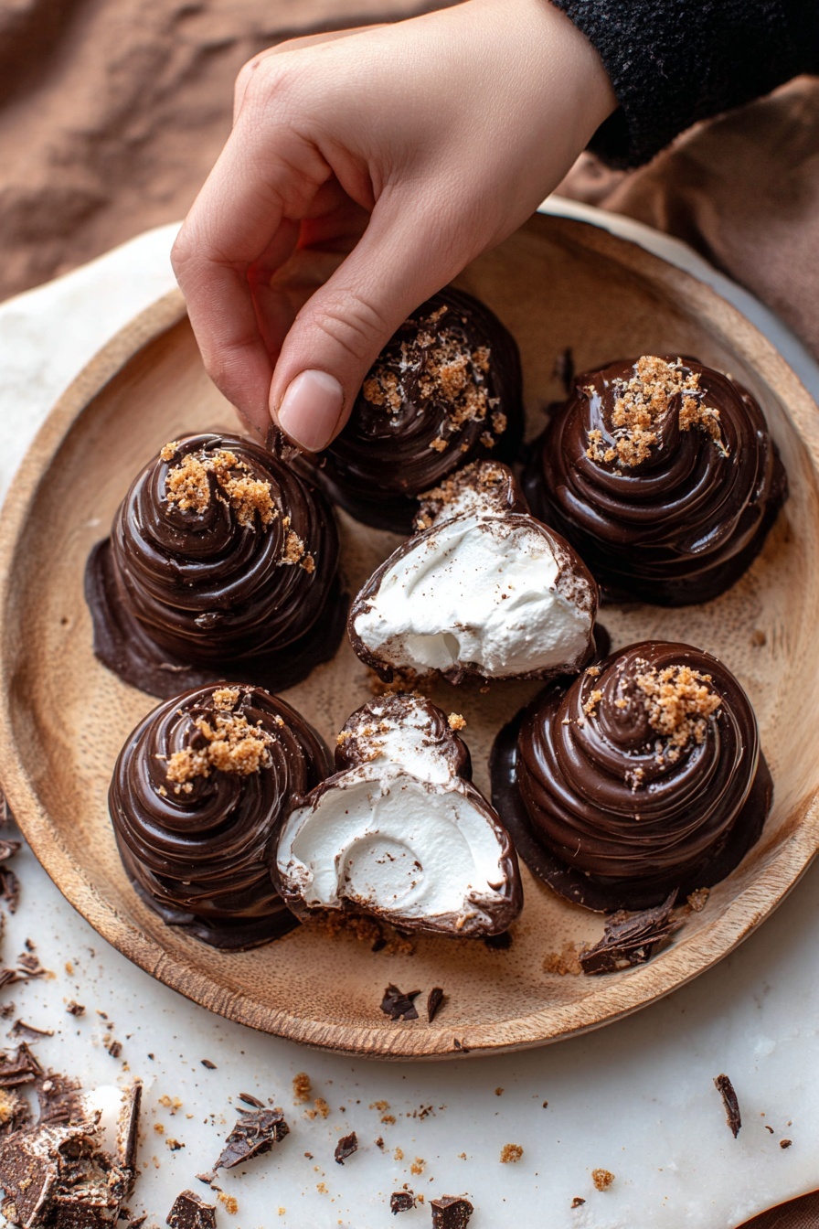Lebkuchen-Schokoküsse Rezept Recipe