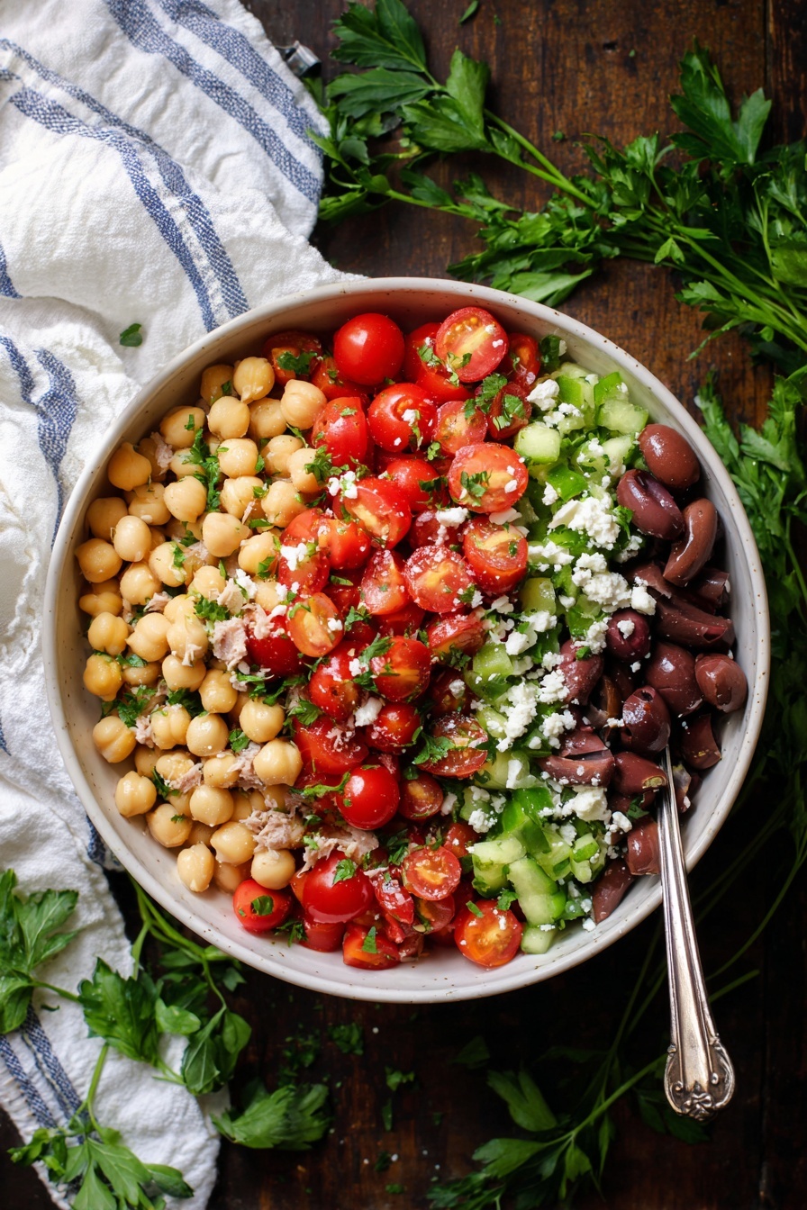 Healthy Chickpea Tuna Salad Recipe