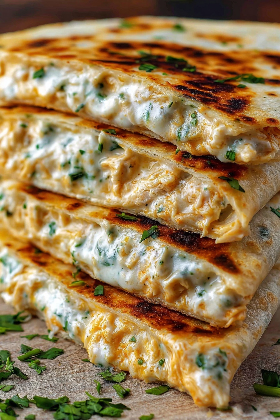 High-Protein Chicken Ranch Quesadilla Recipe