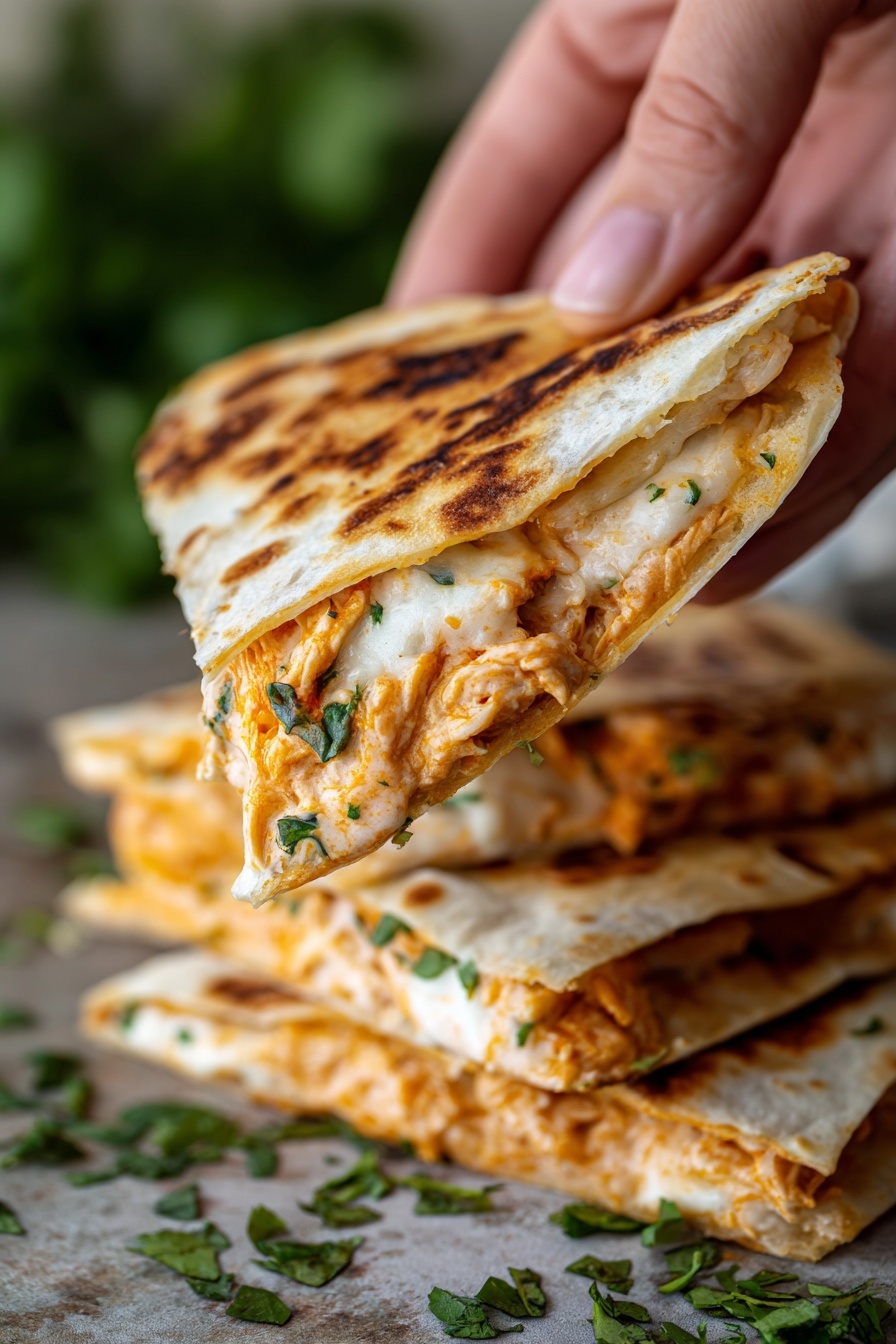 High-Protein Chicken Ranch Quesadilla Recipe 8 High-Protein Chicken Ranch Quesadilla Recipe - Serving