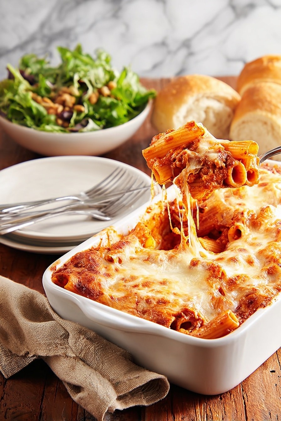 Cheesy Baked Ziti Recipe