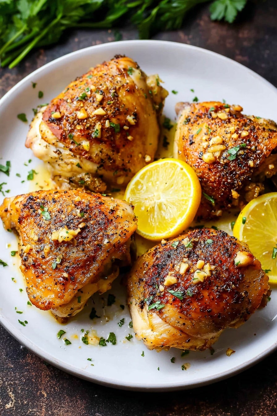 Crockpot Lemon Garlic Chicken Thighs Recipe