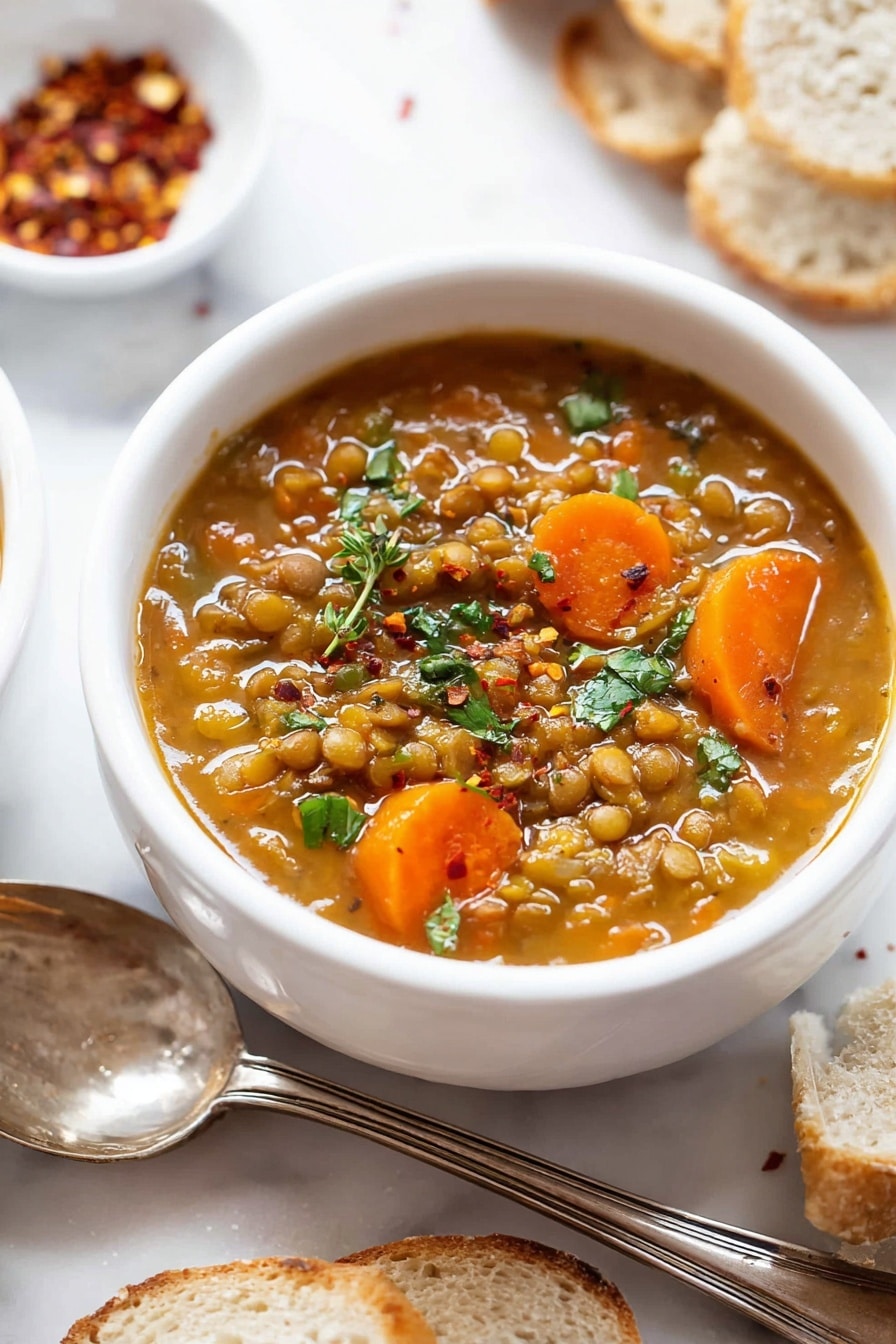 Healthy Carrot Lentil Soup Recipe