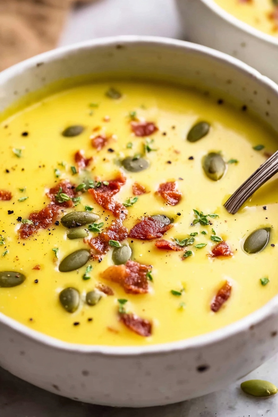 Cheddar Apple Soup with Bacon Recipe