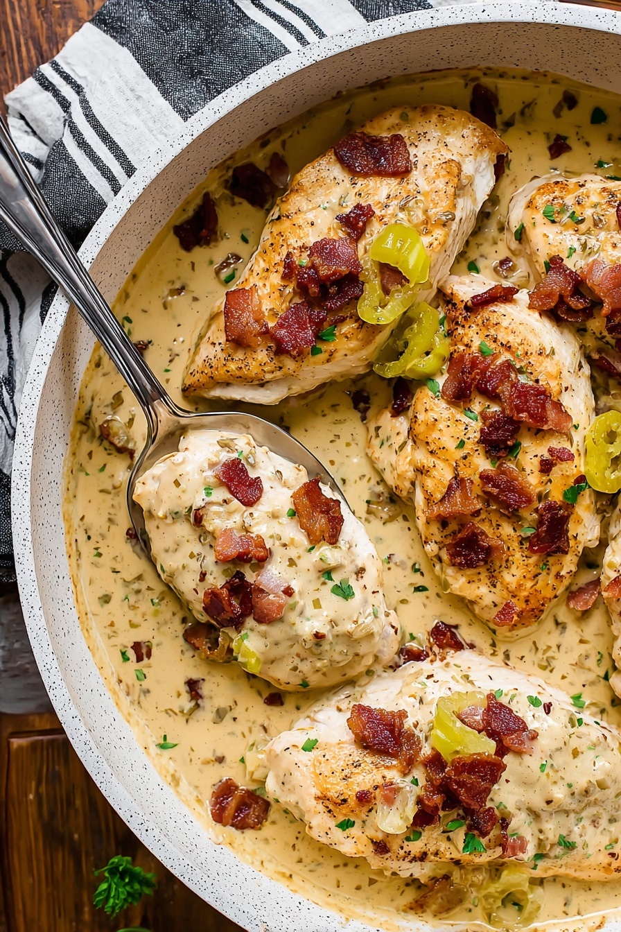 Creamy Pepperoncini Chicken Skillet Recipe