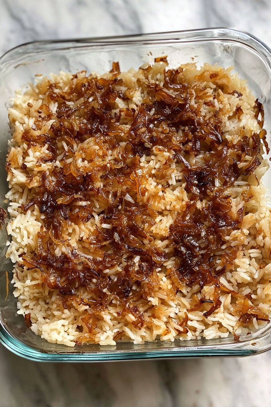 French Onion Soup Rice Bake Recipe