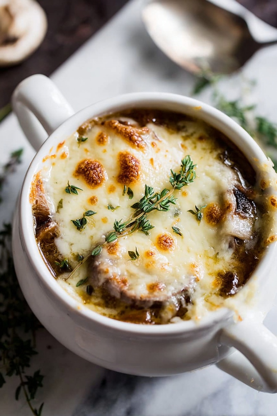 Classic French Onion Soup with Cheese Recipe