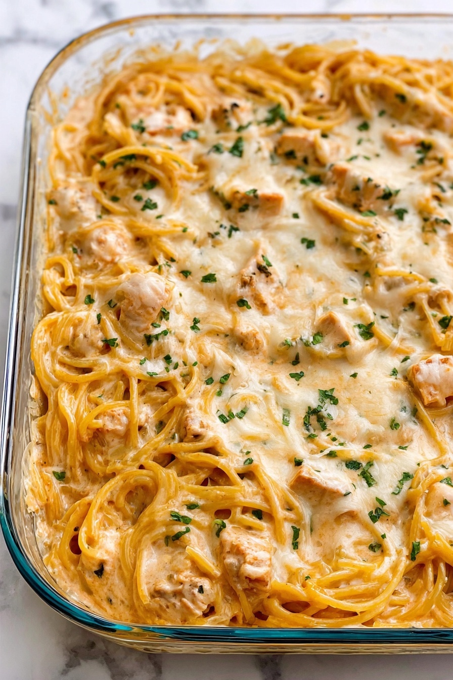 Creamy Chicken Spaghetti Bake Recipe