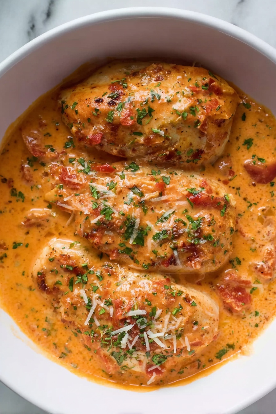 Creamy Tomato Basil Chicken in Slow Cooker Recipe