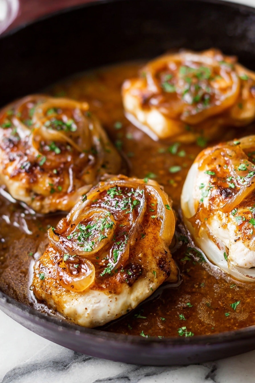 French Onion Pork Chops Skillet Recipe