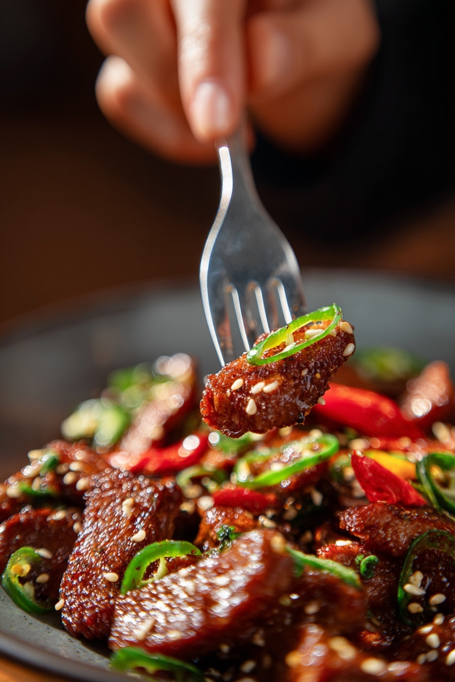 Korean Pork Belly Stir-Fry Recipe 8 Korean Pork Belly Stir-Fry Recipe - Serving