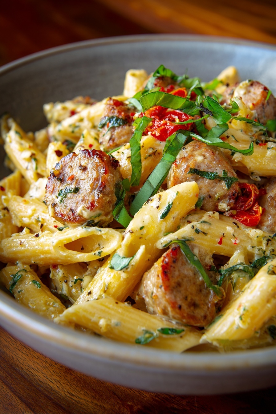 Creamy Cajun Sausage Pasta Recipe 8 Creamy Cajun Sausage Pasta Recipe - Serving
