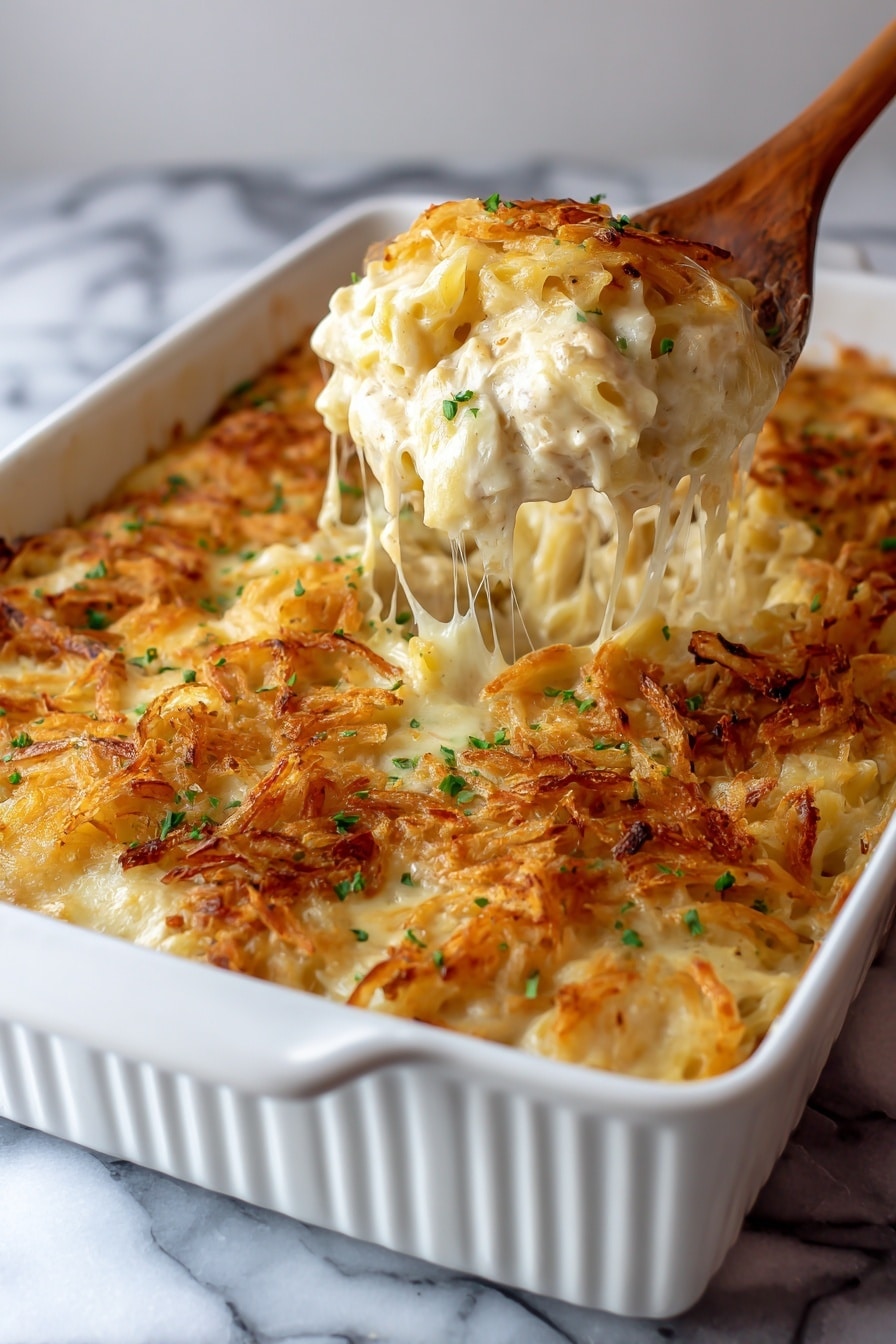 French Onion Chicken Orzo Casserole Recipe