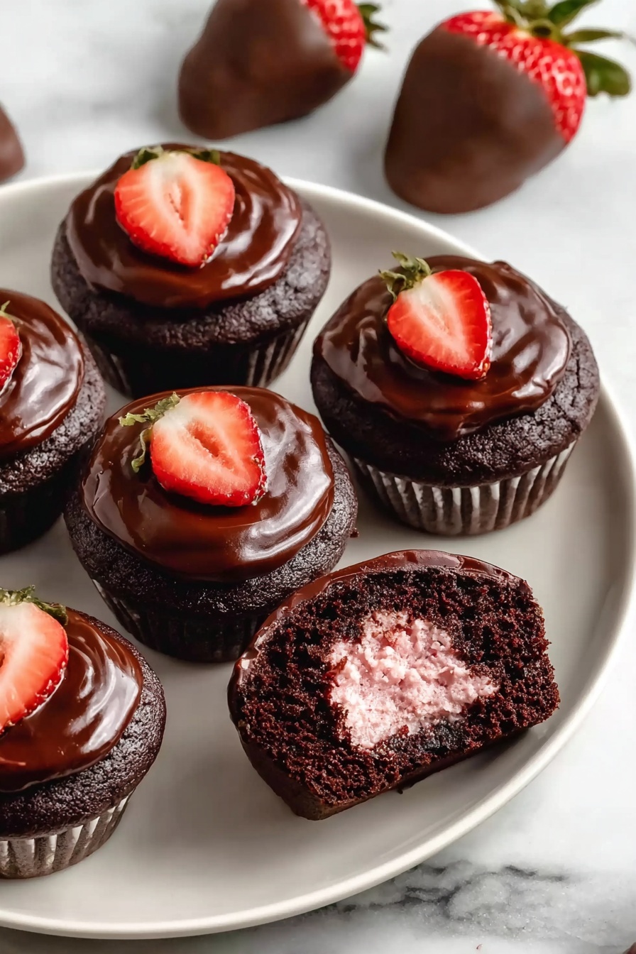 Chocolate Strawberry Cupcakes Recipe