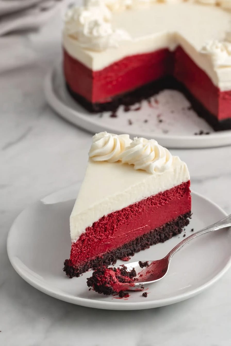 Red Velvet Cheesecake with Oreo Crust Recipe